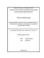 Luận văn idioms denoting intelligence and understanding in english and vietnamese