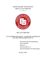 Tiểu luận triết học lý luận hình thái kinh tế   xã hội với con Đường Đi lên chủ nghĩa xã hội Ở nước ta