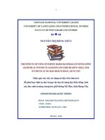 Luận văn the effects of using internet based materials in developing learner autonomy in learning english reading skill for students at my hao high school hung yen
