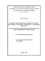 Luận văn khảo sát các yếu tố gây mất hứng thú của giáo viên dạy tiếng anh trường cao Đẳng kinh tế kỹ thuật vĩnh phúc