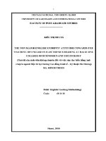 Luận văn the non major english students' attitudes towards the teaching of english in electronics reading at hai duong college of economics and technology