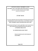 Luận văn an evaluation of the esp materials for the 2nd year students of faculty of financial accounting hà hoa tiên university in hà nam and suggestions for adaptation