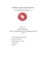 Tiểu luận kinh tế chính trị Đề tài cntb Độc quyền và cntb Độc quyền nhà nước