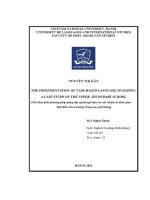 Luận văn the implementation of task based language teaching