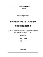 Luận văn khảo sát hình thức biểu Đạt tương Ứng của tiếng việt Đối với trợ Động từ guo trong tiếng hán ngôn ngữ học