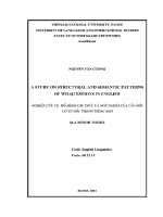 Luận văn a study on structural and semantic patterns of wh questions in english