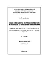 Luận văn a study on the validity of the end ter chievement tests on english grade 12 high schools in northern vietnam
