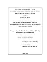 Luận văn the application of group work activities to improve speaking skills for 10th grade students at a bac ninh high school