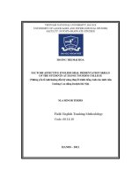 Luận văn factors affecting the students’ english oral presentation skills at hanoi tourism college