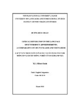 Luận văn lexical reiteration in the language of ict product advertisements