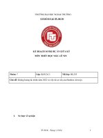 Kế hoạch sơ bộ dự Án tái cấu trúc bamboo airways