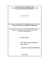 Luận văn thiết kế chương trình nói tiếng anh theo Đường hướng lấy người học làm trung tâm cho các kỹ thuật viên tại các doanh nghiệp may istics