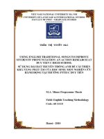 Luận văn using english traditional songs to improve students' pronunciation