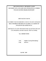 Luận văn khó khăn của giáo viên trong việc dạy kĩ năng nói cho các lớp không chuyên tại học viện tài chính
