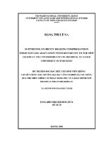 Luận văn hỗ trợ kỹ năng Đọc hiểu cho sinh viên không chuyên tiếng anh trường Đại học công nghệ hà nội thông qua việc Điều chỉnh các hoạt Động Đọc của giáo trình new headway pre intermediate