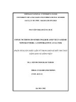 Luận văn conjunctions in some english and vietnamese newletters