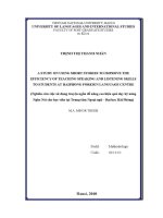 Luận văn a study on using short stories to improve the effeciency of teaching speaking and listening skills to students at haiphong foreign language centre