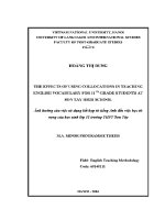 Luận văn the effects of using collocations in teaching english vocabulary for 11th grade students at son tay high school