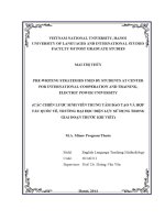 Luận văn các chiến lược sinh viên trung tâm Đào tạo và hợp tác quốc tế trường Đại học Điện lực sử dụng trong giai Đoạn trước khi viết