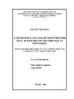 Luận văn a contrastive analysis between the verb fall in english and the verb ngã in vietnamese