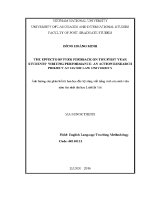 Luận văn the effects of peer feedback on the first year students’ writing performance