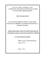 Luận văn evaluating the designed authentic tasks to help students get interested in learning english writing at thanh do university