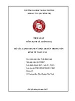 Tiểu luận kinh tế chính trị cạnh tranh và Độc quyền trong kinh tế toàn cầu