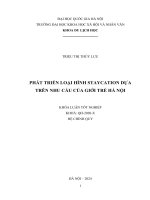 Phát triển loại hình staycation dựa trên nhu cầu của giới trẻ hà nội
