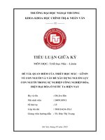 Tiểu luận giữa kỳ môn triết học mác lênin quan Điểm về con người