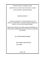 Luận văn a survey on students’ attitudes to deductive and inductive approaches to teaching english grammar for grade 11th at bac kan gifted high school