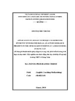 Luận văn sử dụng kĩ thuật mảnh ghép jigsaw trong việc phát triển kĩ năng tích hợp của học sinh