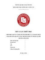 Tiểu luận nghiên cứu về phép biện chứng mối liên hệ phổ biến và vận dụng phân tích mối quan hệ giữa tăng trưởng kinh tế và bảo vệ môi trường Ở việtnam