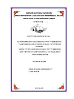 Luận văn factors affecting oral presentations of the second year english major students at hanoi university of industry