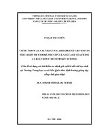 Luận văn using tests as a summative assessment method in the light of communicative language teaching at kien quoc secondary school