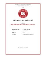 Tiểu luận phân tích thị trường sữa tại việt nam
