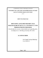 Luận văn developing autonomy for first year english major students at a university in vinh through writing portfolio