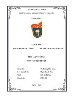 Tác Động của làn sóng hallyu Đến giới trẻ việt nam