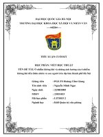 Ô nhiễm không khí và những Ảnh hưởng của Ô nhiễm không khí Đến thiên nhiên và con người trên Địa bàn thành phố hà nội