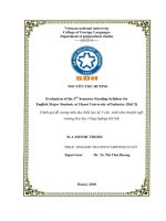 Luận văn evaluation of the 3rd semester reading syllabus for english major students at hanoi university of industry haui istics