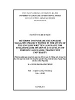 Luận văn phương pháp gia tăng hiệu quả của Đề Án tạp chí tiếng anh