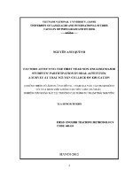 Luận văn factors affecting the first year non english major students’ participation in oral activities