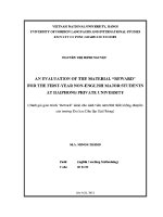 Luận văn an evaluation of the material reward for the first year non english major students at hai phong private university