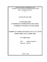 Luận văn an investigation into idiomatic expressions containing numbers in english and vietnamese