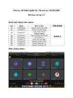 Bài tập kế toán quản trị acco1330