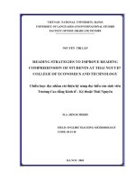 Luận văn chiến lược Đọc nhằm cải thiện kỹ năng Đọc hiểu cho sinh viên trường cao Đẳng kinh tế kỹ thuật thái nguyên