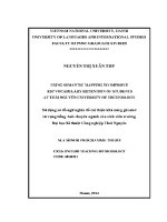 Luận văn using semantic mapping to improve esp vocabulary retention of students at thái nguyên university of technology