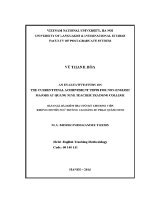 Luận văn an evaluative study on the current final achievement tests for non english majors at quang ninh teacher training college