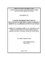 Luận văn a study on projection and its realization in president barack obama’s speech at a campaign event in las vegas