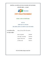 Đề tài thiết kế và lắp ráp hệ thống băng tải phân loại sản phẩm