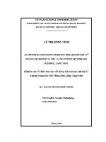 Luận văn an investigation into writing strategies of 11th grade students at huu lung upper secondary school lang son